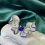 14K GOLD 4.33 CTW VIVID BLUE NATURAL SAPPHIRE & DIAMOND RING