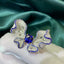 14K GOLD 4.33 CTW VIVID BLUE NATURAL SAPPHIRE & DIAMOND RING