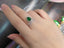 14K GOLD 1.37 CTW VIVID GREEN NATURAL EMERALD & DIAMOND RING