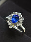 14K GOLD 2.06 CTW NATURAL SAPPHIRE & DIAMOND RING