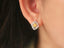 14K GOLD 0.60 CTW NATURAL YELLOW DIAMOND & DIAMOND EARRINGS