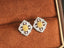 14K GOLD 0.60 CTW NATURAL YELLOW DIAMOND & DIAMOND EARRINGS