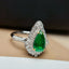 14K GOLD 1.70 CT NATURAL EMERALD & DIAMOND RING/PENDANT