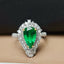 14K GOLD 1.70 CT NATURAL EMERALD & DIAMOND RING/PENDANT