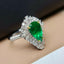 14K GOLD 1.70 CT NATURAL EMERALD & DIAMOND RING/PENDANT