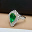 14K GOLD 1.70 CT NATURAL EMERALD & DIAMOND RING/PENDANT