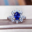 14K GOLD 1.08 CTW NATURAL SAPPHIRE & DIAMOND RING