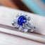 14K GOLD 1.08 CTW NATURAL SAPPHIRE & DIAMOND RING