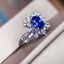 14K GOLD 1.08 CTW NATURAL SAPPHIRE & DIAMOND RING