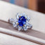 14K GOLD 1.08 CTW NATURAL SAPPHIRE & DIAMOND RING