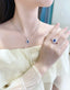 14K GOLD 4.13 CTW NATURAL SAPPHIRE & DIAMOND JEWELRY SET