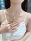 14K GOLD 4.13 CTW NATURAL SAPPHIRE & DIAMOND JEWELRY SET