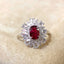 14K GOLD 1.65 CTW VIVID RED NATURAL RUBY & DIAMOND RING