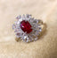 14K GOLD 1.65 CTW VIVID RED NATURAL RUBY & DIAMOND RING