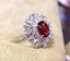 14K GOLD 1.65 CTW VIVID RED NATURAL RUBY & DIAMOND RING