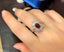 14K GOLD 1.65 CTW VIVID RED NATURAL RUBY & DIAMOND RING