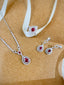 14K GOLD 4.59 CTW NATURAL RUBY & DIAMOND JEWELRY SET