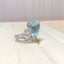 14K GOLD 6.09 CTW NATURAL AQUAMARINE & DIAMOND RING