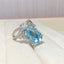 14K GOLD 6.09 CTW NATURAL AQUAMARINE & DIAMOND RING