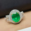 14K GOLD 1.85 CT NATURAL EMERALD & DIAMOND RING