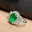 14K GOLD 1.85 CT NATURAL EMERALD & DIAMOND RING