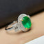 14K GOLD 1.85 CT NATURAL EMERALD & DIAMOND RING