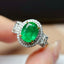 14K GOLD 1.85 CT NATURAL EMERALD & DIAMOND RING