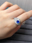 14K GOLD 1.81 CTW VIVID BLUE NATURAL SAPPHIRE & DIAMOND RING