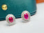 14K GOLD 1.10 CT NATURAL RUBY & DIAMOND EARRINGS