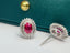 14K GOLD 1.10 CT NATURAL RUBY & DIAMOND EARRINGS