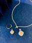 14K GOLD 8.86 CTW NATURAL YELLOW DIAMOND & DIAMOND JEWELRY SET