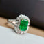 14K GOLD 1.60 CT NATURAL EMERALD & DIAMOND RING