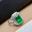 14K GOLD 1.60 CT NATURAL EMERALD & DIAMOND RING