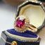 14K GOLD 1.45 CT NATURAL TOURMALINE & DIAMOND RING