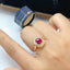 14K GOLD 1.45 CT NATURAL TOURMALINE & DIAMOND RING