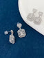 14K GOLD 1.00 CT NATURAL H DIAMOND EARRINGS