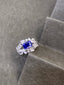 14K GOLD 3.00 CTW NATURAL SAPPHIRE & DIAMOND RING