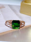 14K GOLD 2.25 CT NATURAL TOURMALINE & DIAMOND RING