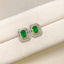 14K GOLD 1.69 CTW NATURAL EMERALD & DIAMOND EARRINGS