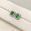 14K GOLD 1.69 CTW NATURAL EMERALD & DIAMOND EARRINGS