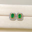 14K GOLD 1.69 CTW NATURAL EMERALD & DIAMOND EARRINGS