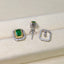 14K GOLD 1.69 CTW NATURAL EMERALD & DIAMOND EARRINGS