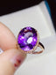 14K GOLD 6.70 CT NATURAL AMETHYST RING