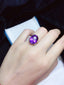 14K GOLD 6.70 CT NATURAL AMETHYST RING