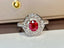 14K GOLD 1.05 CT NATURAL RUBY & DIAMOND RING