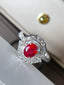 14K GOLD 1.05 CT NATURAL RUBY & DIAMOND RING