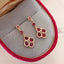 14K GOLD 1.55 CTW NATURAL RUBY & DIAMOND EARRINGS