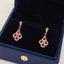 14K GOLD 1.55 CTW NATURAL RUBY & DIAMOND EARRINGS