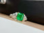 14K GOLD 1.85 CT NATURAL EMERALD & DIAMOND RING