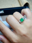 14K GOLD 1.85 CT NATURAL EMERALD & DIAMOND RING